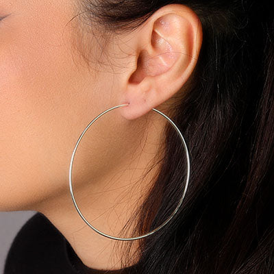 Argola de Prata Lisa