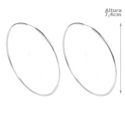 Argola de Prata Lisa