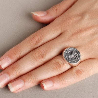 Anel de Prata São Bento