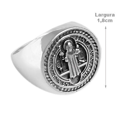 Anel de Prata São Bento