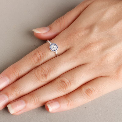 Anel de Prata Olho Grego