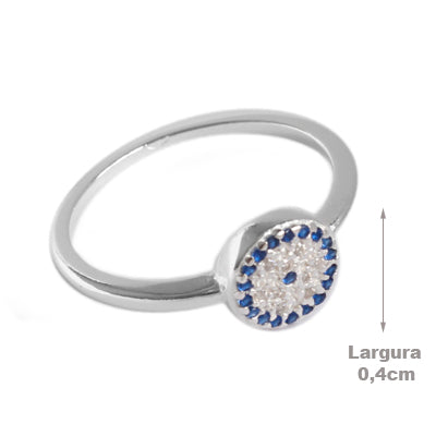 Anel de Prata Olho Grego - 59039