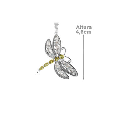 Pingente de Prata Libélula - 59075