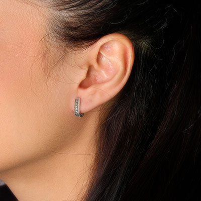 Argola de Prata com Marcassitas