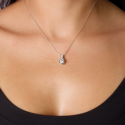 Pingente de Prata com Zircônias