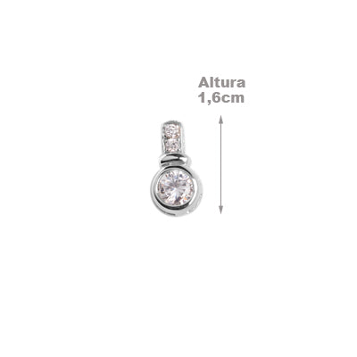 Pingente de Prata com Zircônias