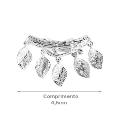 Pingente de Prata Galho com Folhas - 59099