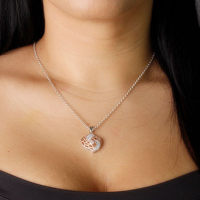 Pingente de Prata com Zircônias