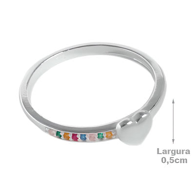 Anel de Prata Coração