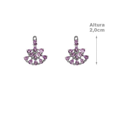 Argola de Prata com Ametista - 59142