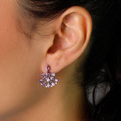 Argola de Prata com Ametista - 59142