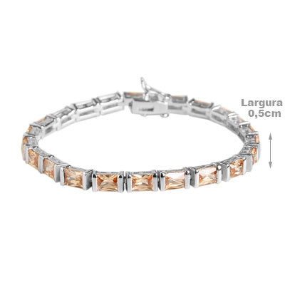 Pulseira de Prata com Zircônias - 59157
