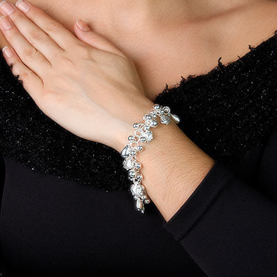Pulseira de Prata com Pingentes - 59160