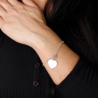 Pulseira de Prata Coração - 59168
