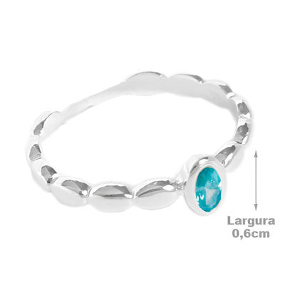 Anel de Prata com Zircônia