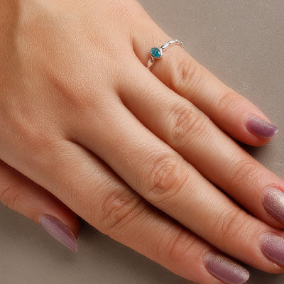 Anel de Prata com Zircônia