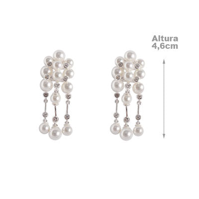 Brinco de Prata com Pérolas - 59188