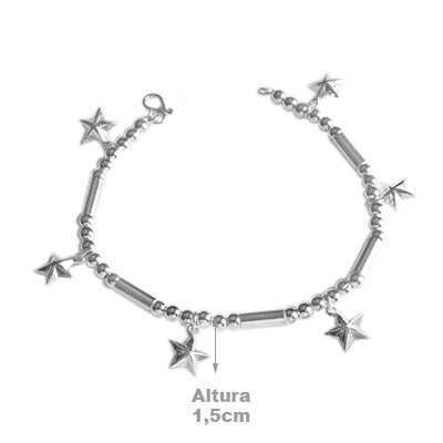 Pulseira de Prata Estrela