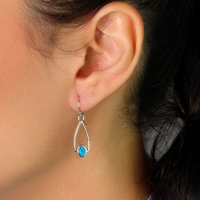 Brinco de Prata com Opala - 59195