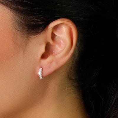 Argola de Prata com Zircônias