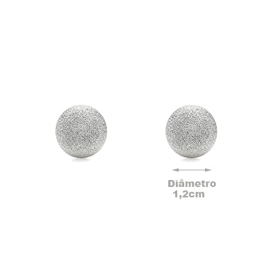 Brinco de Prata Bola Diamantada - 59235