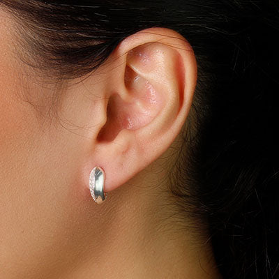 Argola de Prata com Zircônias - 59238