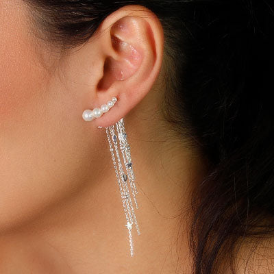 Brinco de Prata Contorno de Orelha (Ear Cuff) - 59336