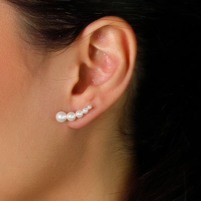 Brinco de Prata Contorno de Orelha (Ear Cuff) - 59336