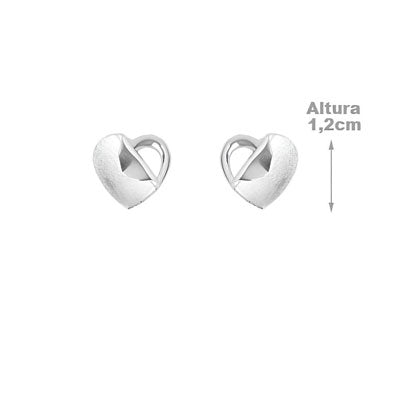 Brinco de Prata Coração