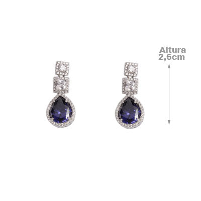 Brinco de Prata com Zircônias - 59282