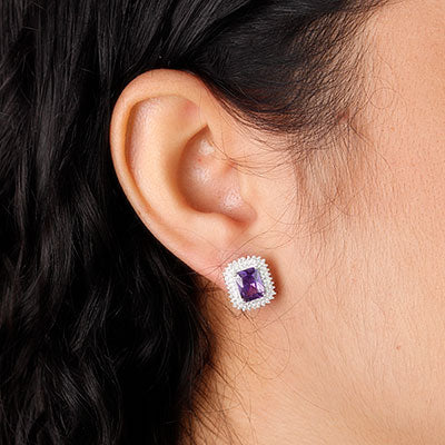 Brinco de Prata com Zircônias - 59285