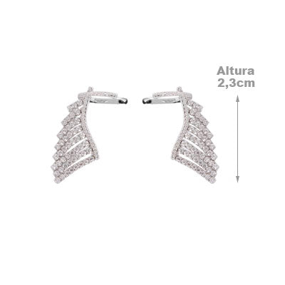 Brinco de Prata Contorno de Orelha (Ear Cuff) - 59286