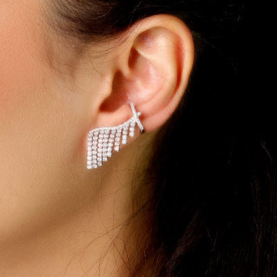 Brinco de Prata Contorno de Orelha (Ear Cuff) - 59286