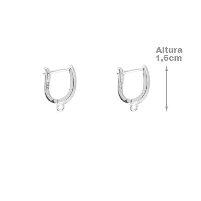 Acabamento de Prata para Fecho de Brinco