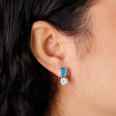 Brinco de Prata com Pedras - 59295