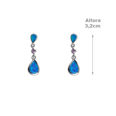 Brinco de Prata com Opala