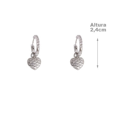 Argola de Prata Coração - 59334