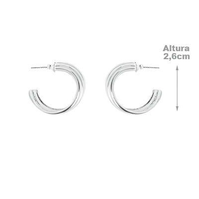 Argola de Prata Trabalhada - 59339