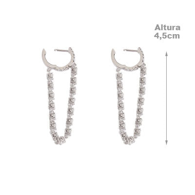 Argola de Prata com Zircônias - 59344