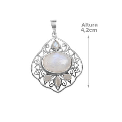Pingente de Prata com Pedra da Lua - 59346