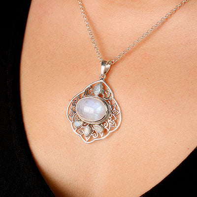 Pingente de Prata com Pedra da Lua - 59346