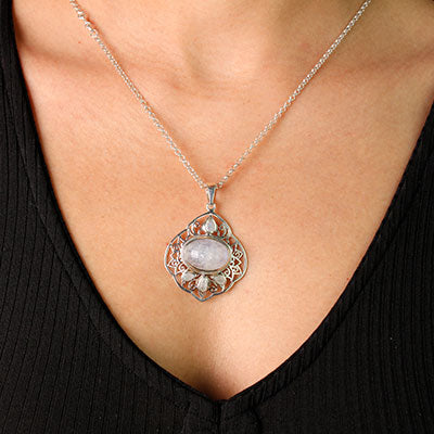 Pingente de Prata com Pedra da Lua - 59346