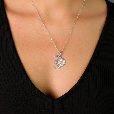 Pingente de Prata Lua - 59348