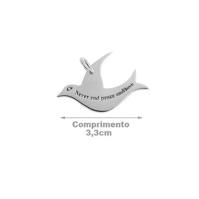 Pingente de Prata Pássaro
