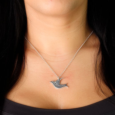 Pingente de Prata Pássaro