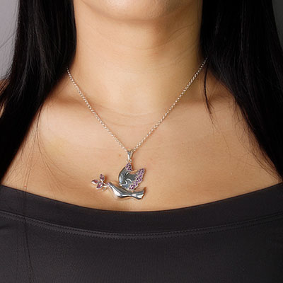 Pingente de Prata Pássaro