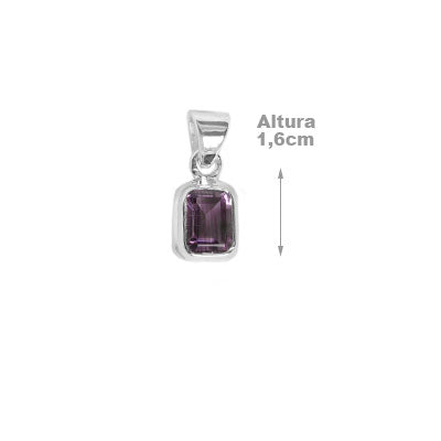 Pingente de Prata com Ametista - 59376