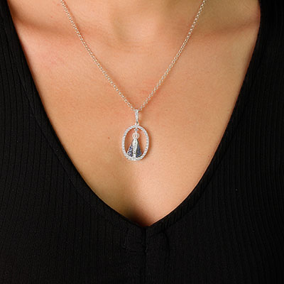 Pingente de Prata Nossa Senhora Aparecida - 59402