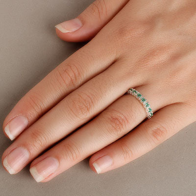 Anel de Prata Aparador com Zircônias - 59433