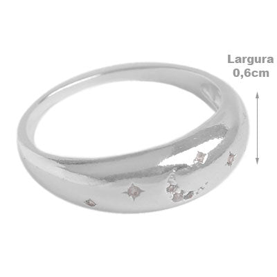 Anel de Prata com Zircônia - 59450 - soprata